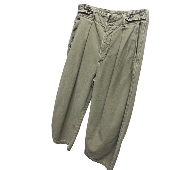 Citizens of Humanity Tea Leaf Green Payton Utility Barrel Trousers - Picture 1 of 9